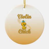 Violin Chick Keramik Ornament (Vorne)