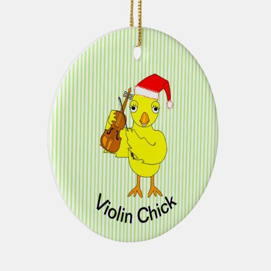 Violin Chick Keramik Ornament (Rechts)
