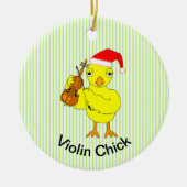 Violin Chick Keramik Ornament (Vorne)