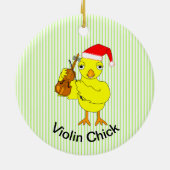 Violin Chick Keramik Ornament (Hinten)