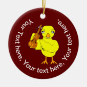 Violin Chick Keramik Ornament (Vorne)
