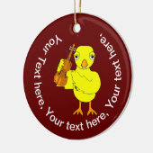 Violin Chick Keramik Ornament (Links)