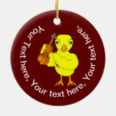 Violin Chick Keramik Ornament (Hinten)