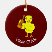 Violin Chick Keramik Ornament (Vorne)