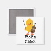 Violin Chick Magnet (Vorderseite/Rückseite)