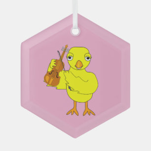 Violin Chick Ornament Aus Glas