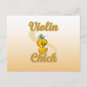 Violin Chick Postkarte (Vorderseite)