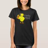 Violin Chick Text T-Shirt (Vorderseite)