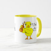Violin Chick Text Tasse (VorderseiteRechts)