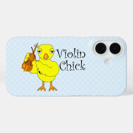 Violin ChickText Case-Mate iPhone Hülle (Rückseite (Horizontal))