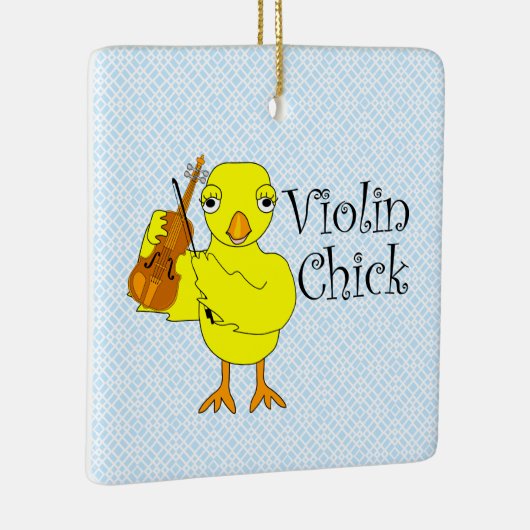 Violin ChickText Keramikornament (Rechts)