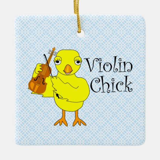 Violin ChickText Keramikornament (Vorderseite)