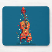 Violin Christmas Graphics Lights Lover Player Viol Mousepad (Vorne)