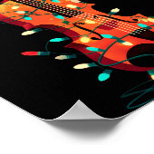 Violin Christmas Graphics Lights Lover Player Viol Poster (Ecke)
