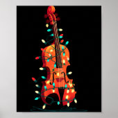 Violin Christmas Graphics Lights Lover Player Viol Poster (Vorne)