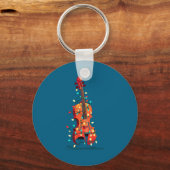 Violin Christmas Graphics Lights Lover Player Viol Schlüsselanhänger (Vorderseite)