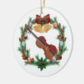 Violin Christmas Wreath Music Ornament Gift (Links)
