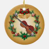 Violin Christmas Wreath Music Ornament Gift (Hinten)