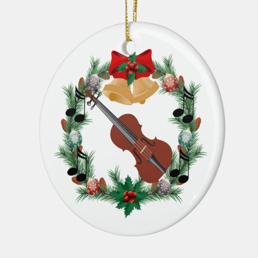 Violin Christmas Wreath Music Ornament Gift (Links)
