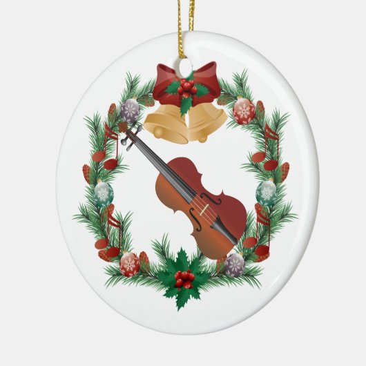 Violin Christmas Wreath Music Ornament Gift (Links)