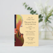 Violin Classical Music - Konzerteinladung Einladungspostkarte (Stehend Vorderseite)