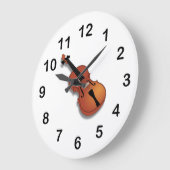 Violin Clip Art Große Wanduhr (Winkel)