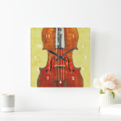 VIOLIN Clock Quadratische Wanduhr (Zuhause)
