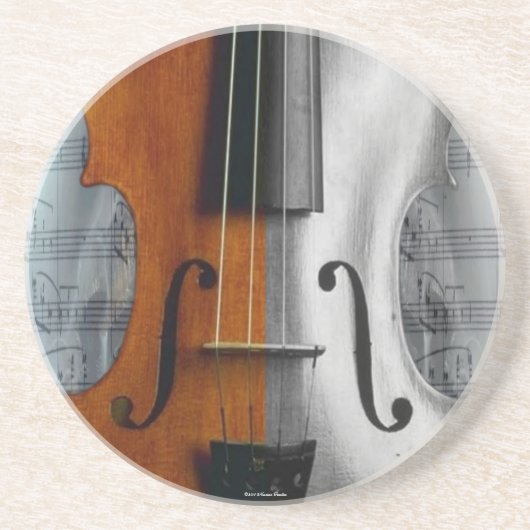 Violin coaster sandstein untersetzer (Vorne)