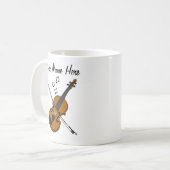 Violin Custom Tasse Violinist Musikergeschenk (Vorderseite Links)
