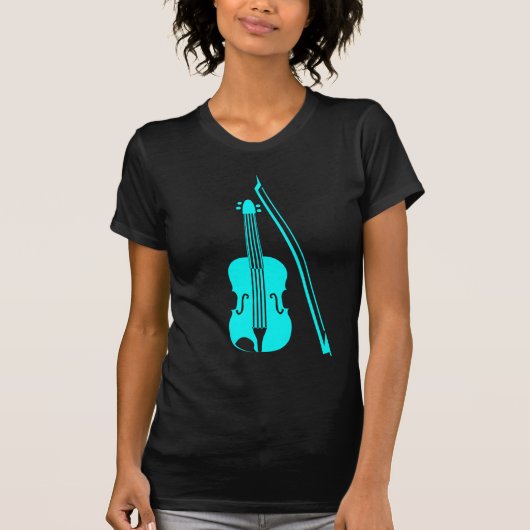 Violin - Cyan T-Shirt (Vorderseite)