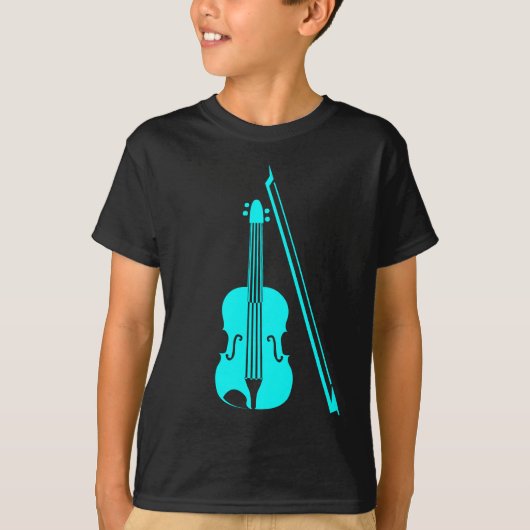Violin - Cyan T-Shirt (Vorderseite)
