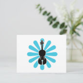Violin Daisy Notecards Postkarte (Stehend Vorderseite)