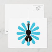 Violin Daisy Notecards Postkarte (Vorne/Hinten)