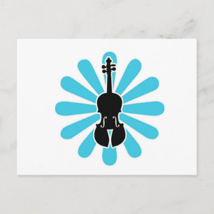 Violin Daisy Notecards Postkarte