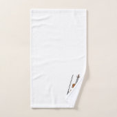 Violin Design Monogrammed Badhandtuch Set (Handtuch)