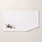 Violin Design Monogrammed Badhandtuch Set (Handtuch)