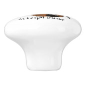 Violin Design Personalised Keramikknauf (Seitenansicht)