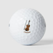 Violin-Design personalisiert Golfball (Vorderseite)