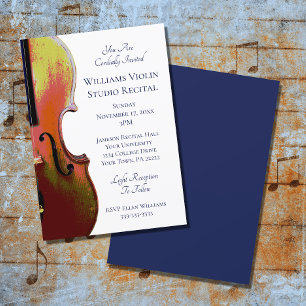 Violin Elegante Music Erwägungsgrund Blauer Aufruf Einladung