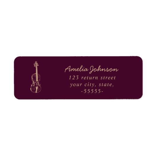 Violin Elegante Script Music Teacher Moderne (Vorne)