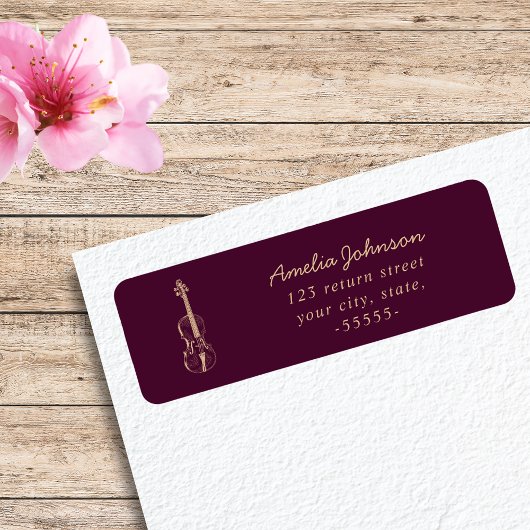 Violin Elegante Script Music Teacher Moderne