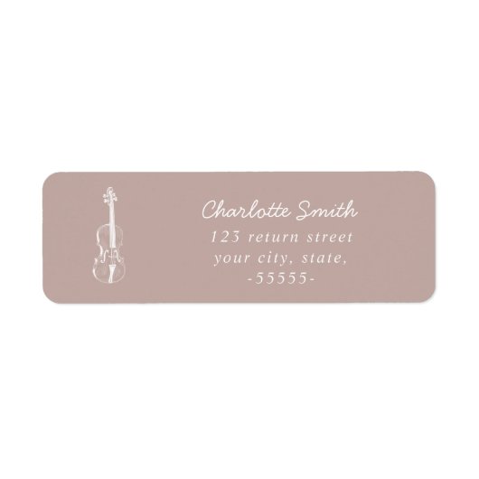 Violin Elegante Script Music Teacher Modernes Rosa (Vorne)