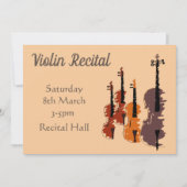 Violin-Erwägung elegante, stilvolle Leistung Einladung (Vorderseite)