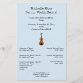 Violin Erwägung Musikalisches Konzert Custom Blue (Vorderseite)