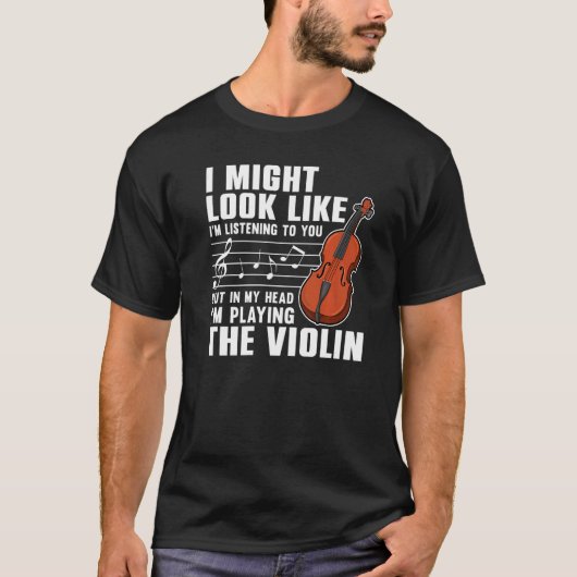 Violin  For Men Women Violinist Violin Player T-Shirt (Vorderseite)