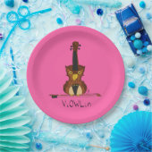 Violin Funny Musician Cartoon Pappteller (Party)