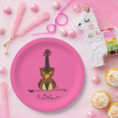 Violin Funny Musician Cartoon Pappteller (Party)
