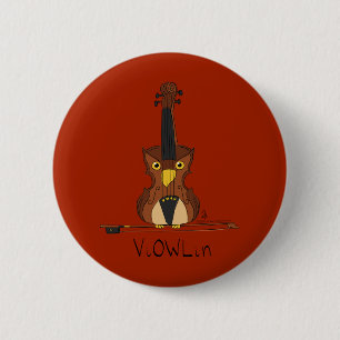 Violin Funny Niedlich Button