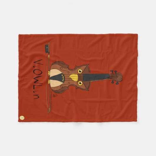 Violin Funny Niedlich Fleecedecke (Vorderseite (Horizontal))