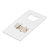 Violin Geldbeutel Flaschenöffner (Rückseite Schrägansicht)